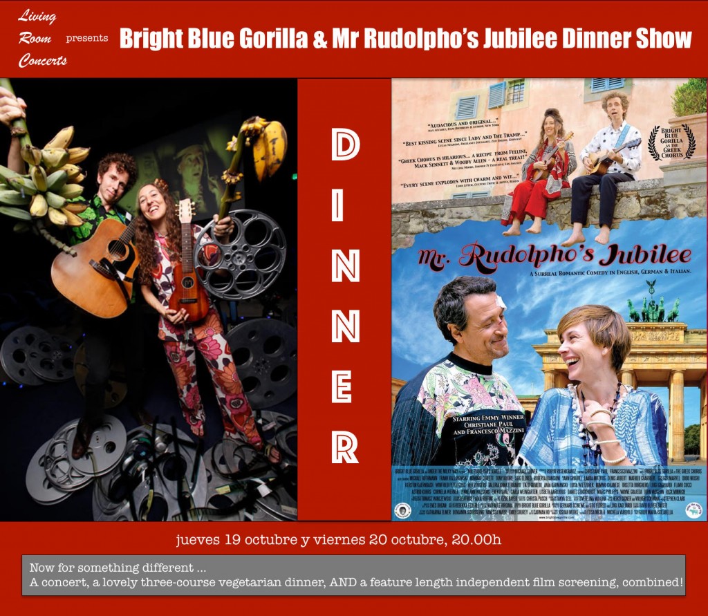 20 October - LRC presents Bright Blue Gorilla & Mr. Rudolpho's Jubilee Dinner Show