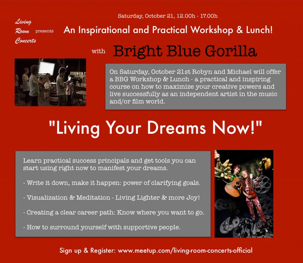 21 Oct - LRC presents BBG Inspirational Workshop & Lunch on "Living Your Dreams Now!"