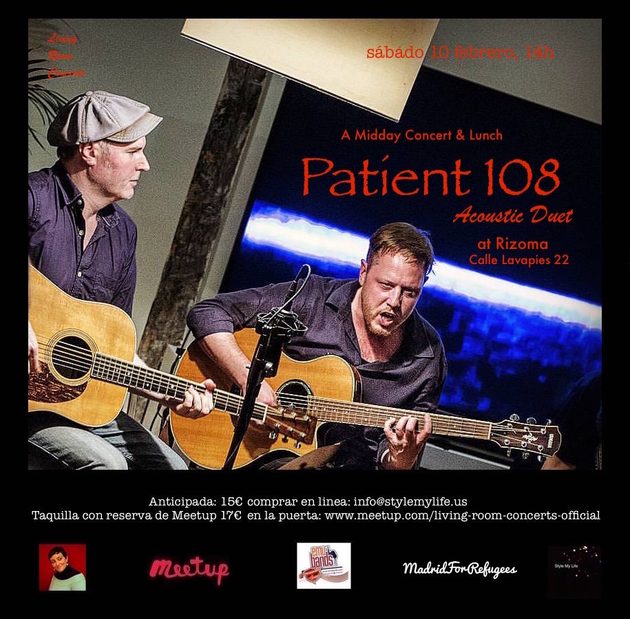 10 February - LRC presents A Midday Concert & Lunch with Patient 108 Acoustic Duet at Rizoma