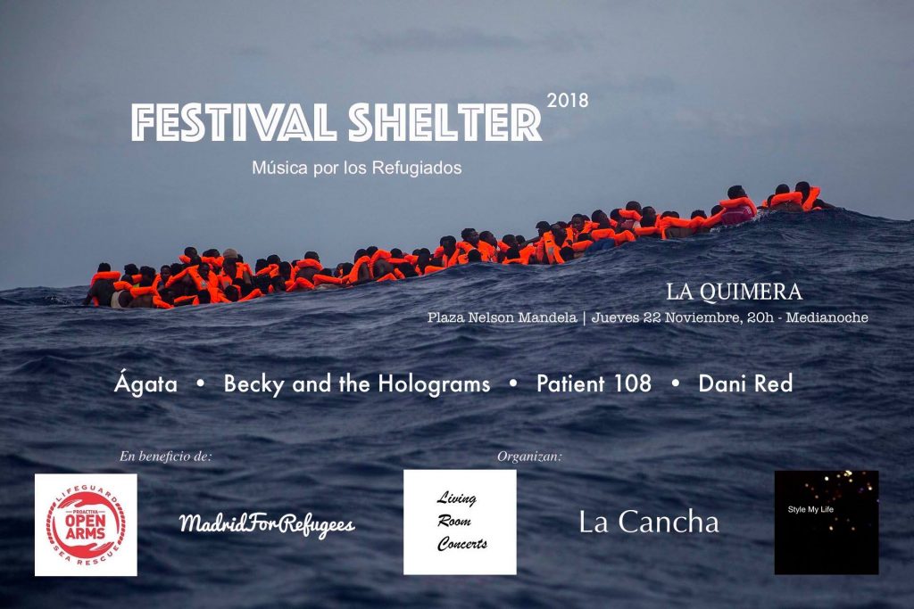 22 November - Festival Shelter 2018: Musica por los refugiados - La Quimera Lavapies