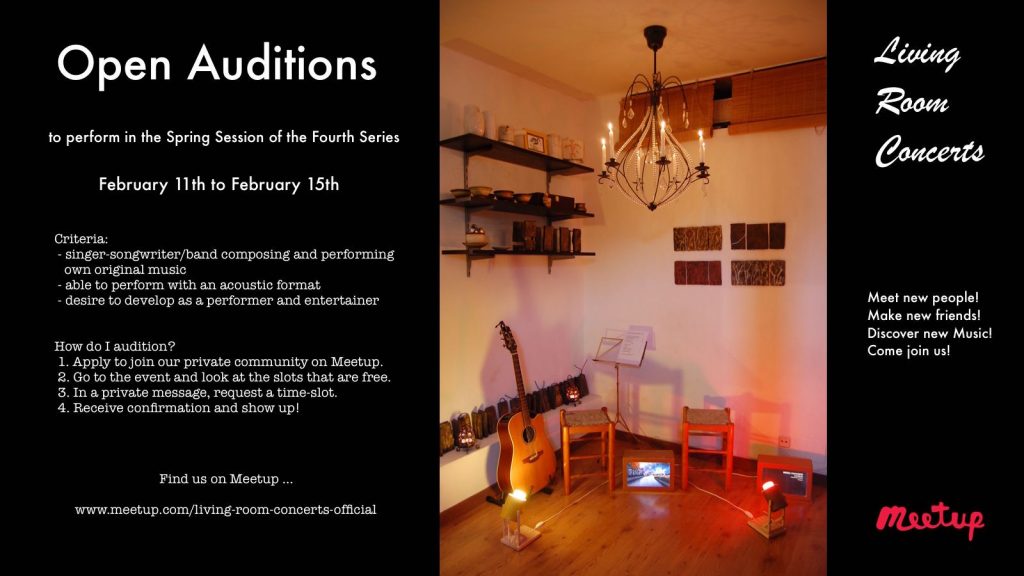 Open Auditions - Spring Session of the Fouth Series - Living Room Concerts